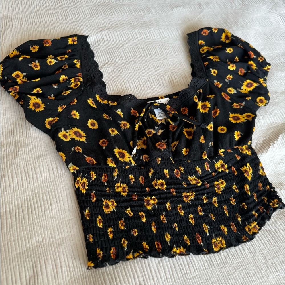 Sunflower crop top